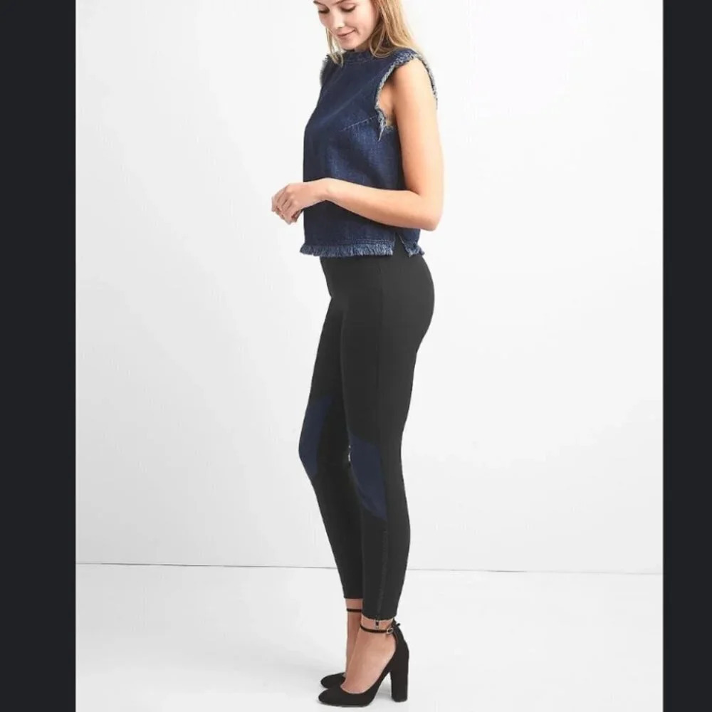 GAP Sculpt Faux Suede Sleek Zipper Ankle Leggings